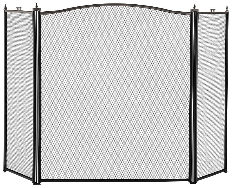 Simple Spaces C31020ASK3L 3-Panel Fireplace Screen, Antique Silver