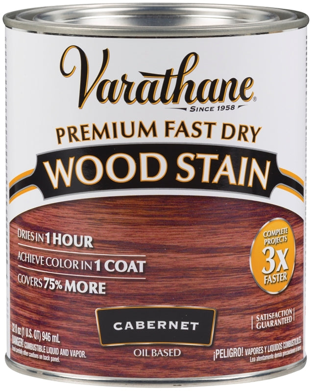 Varathane 262016 Wood Stain, Cabernet, Liquid, 1 qt, Can