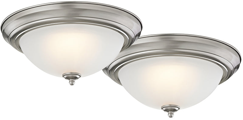 Boston Harbor Ceiling Light Fixture, 0.17 A, 120 V, 20 W, 2-Lamp, LED Lamp, 1500 Lumens, 3000 K Color Temp