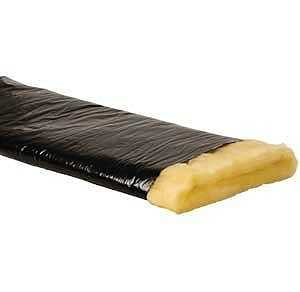 Imperial JV-0410-1 Insulation Sleeve, 10 ft L, 4 in W, Glass Fiber/Polyethylene, Black