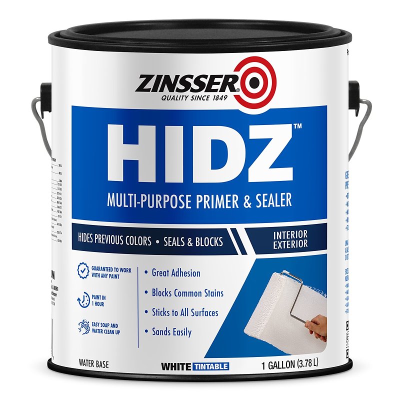 Zinsser HIDZ Series 373358 Primer and Sealer, White, 1 gal