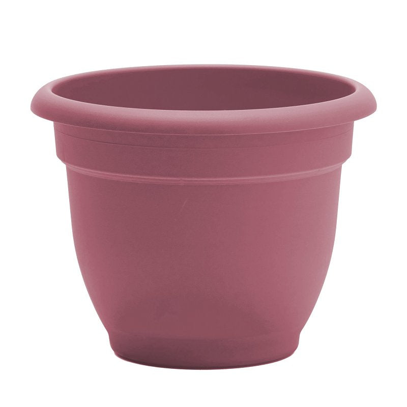 Bloem Ariana Series AP0634 Planter, 6-1/2 in Dia, 5-1/4 in H, Round, Elegant, Traditional Design, Resin, Dusty Rose