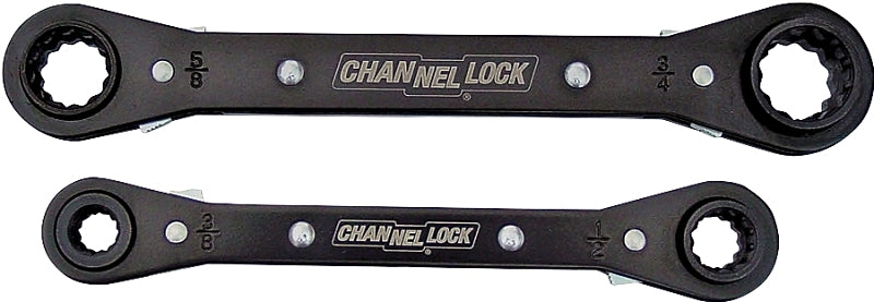 CHANNELLOCK 841S Wrench Set, 2-Piece, Steel, Black, Specifications: SAE Measurement