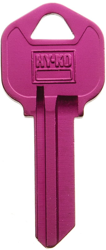 Hy-Ko 14010KW1 Key Blank, Aluminum, Painted, For: Kwikset Door Locks