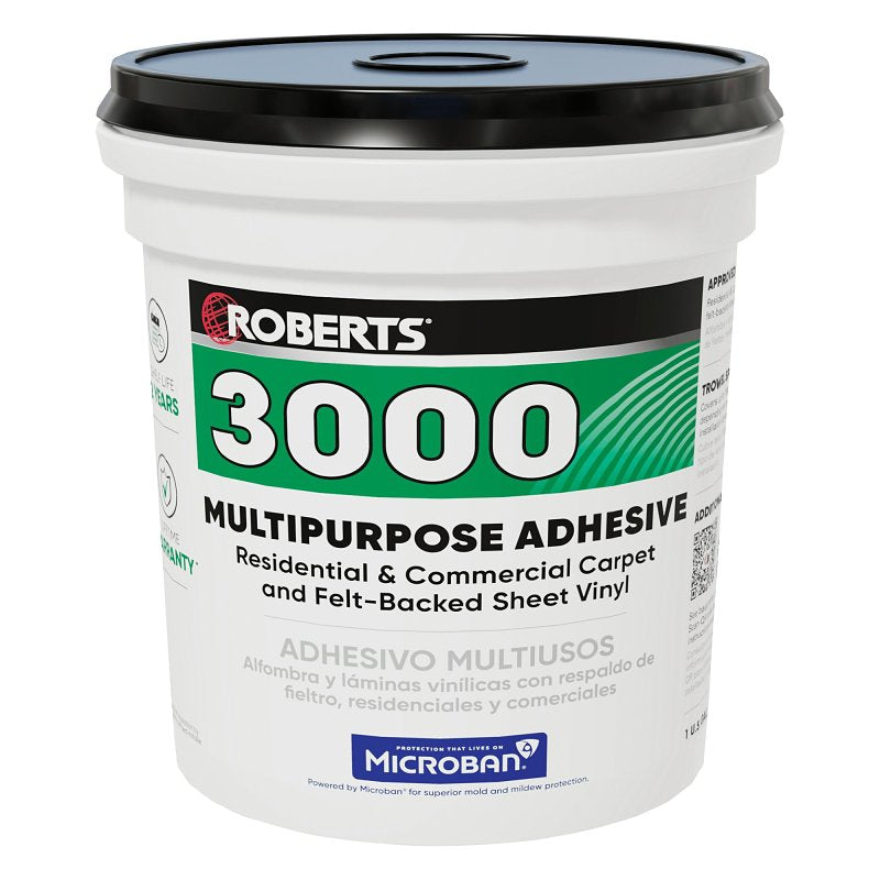 Roberts 3000 Series 3000-1 Multi-Purpose Adhesive, Creamy Tan, 1 gal Pail