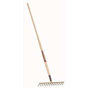 Garant 80751 Level Rake, 15 in W Head, 16-Tine, Steel Tine, Steel Head, 60 in L Handle