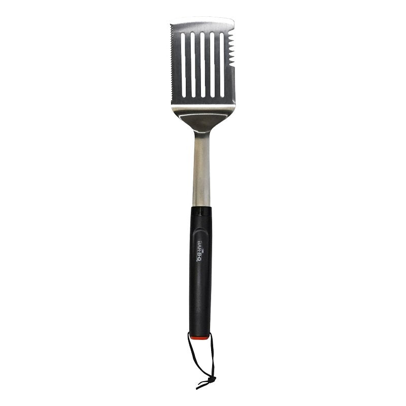 Mr. BAR-B-Q 20150Y Spatula, Stainless Steel Blade, Stainless Steel, Plastic Handle, Round Handle