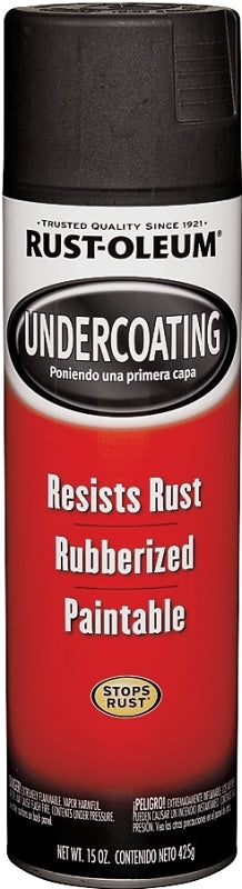 Rust-Oleum 248657 Undercoating Spray Paint, Black, 15 oz, Can