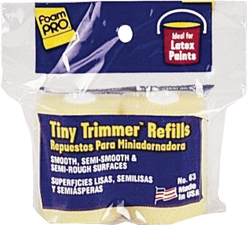 Foampro 63 Trimmer Refill, 3/8 in Thick Nap, 2 in L, Foam Cover