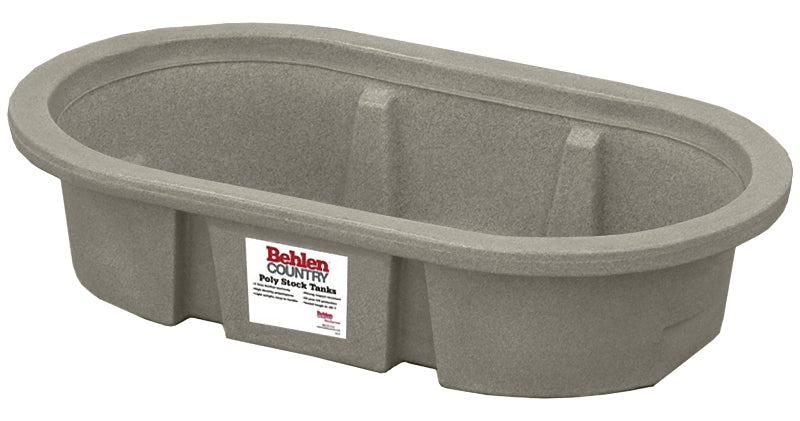 Behlen Country 52110047GT Farm Stock Tank, Round, 50 gal Capacity, Polyurethane, Granite Tan