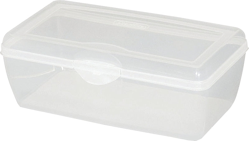 Sterilite 18058606 Storage Box, Plastic, Clear, 13-1/8 in L, 7-5/8 in W, 4-1/2 in H