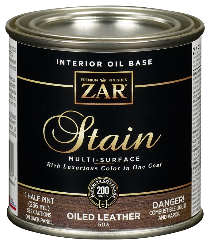 ZAR 50306 Interior Stain, Oiled Leather, Liquid, 0.5 pt