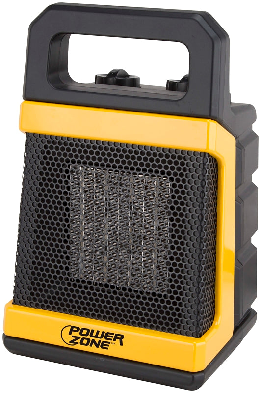 PowerZone UH-03 Ceramic Utility Heater, 1000/1500W, Black & Yellow