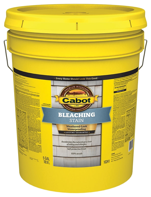 Cabot 140.0010241.008 Bleaching Oil Stain, Natural Gray, Liquid, 5 gal, Pail