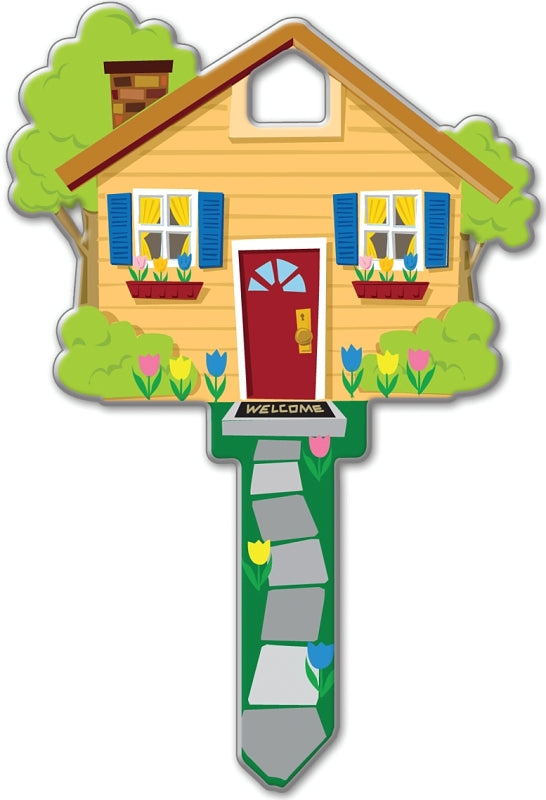 Lucky Line Key Shapes Series B105S Key Blank, Brass, Enamel, For: Schlage Locks