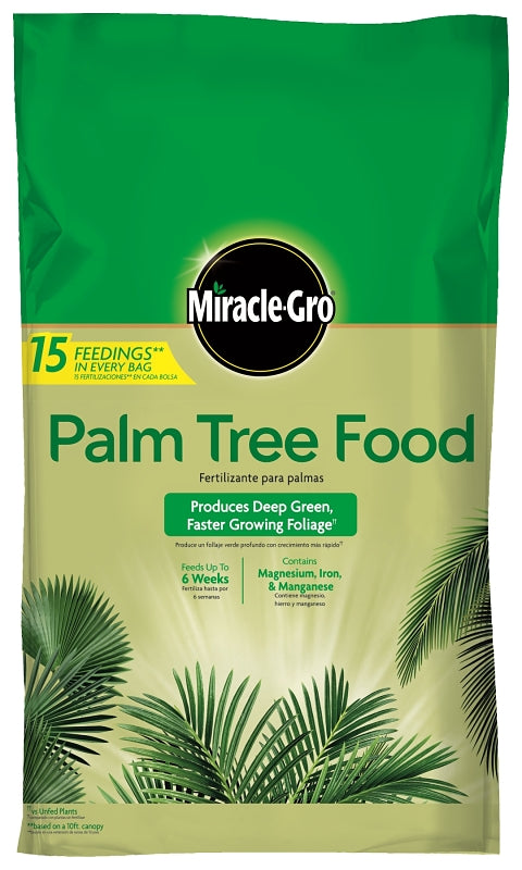 Miracle-Gro 1602210 Palm Tree Food, 20 lb Bag, Granular, 8-4-8 N-P-K Ratio