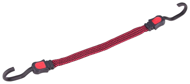 ProSource FH92106-1 Stretch Cord, 17 mm Dia, 15 in L, Polypropylene, Red, Hook End
