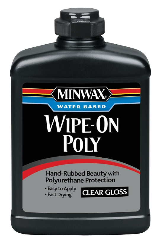 Minwax 409170000 Wipe-On Poly Paint, Liquid, Clear, 1 pt, Can