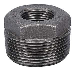 Prosource B241 40X20 Pipe Bushing, 1-1/2 x 3/4 in, MIP x FIP, Malleable Iron, SCH 40 Schedule, 300 psi Pressure