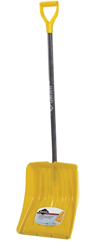 Garant AP139KDR Snow Shovel, 14 in W Blade, 13.9 in L Blade, Poly Blade, 56-1/2 in OAL, Yellow