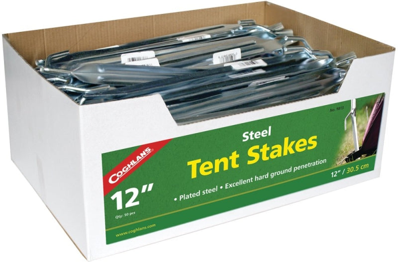 Coghlan's 9813 Tent Stake, 12 in L, 1/4 in W, Steel