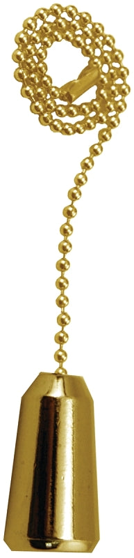 Atron FA52 Beaded Bell Pull Chain, 12 in L Chain, Brass