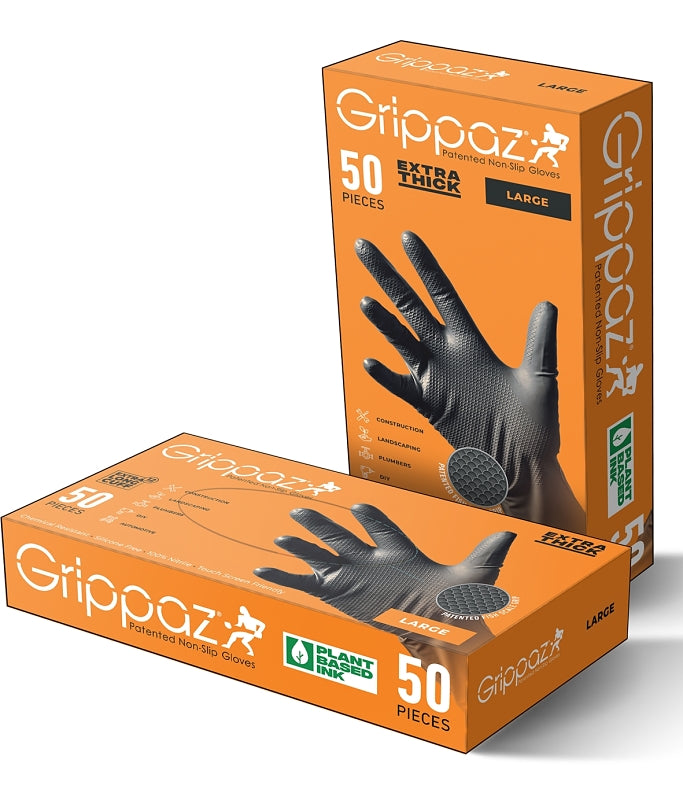 GLOVE NITRILE BLK XL 8MIL 50CT