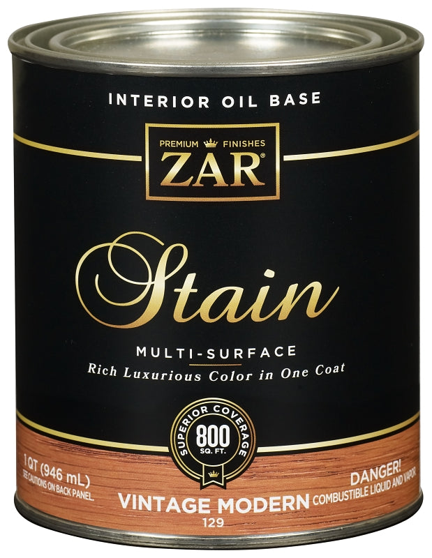 ZAR 12912 Wood Stain, Amber, Liquid, 1 qt, Can