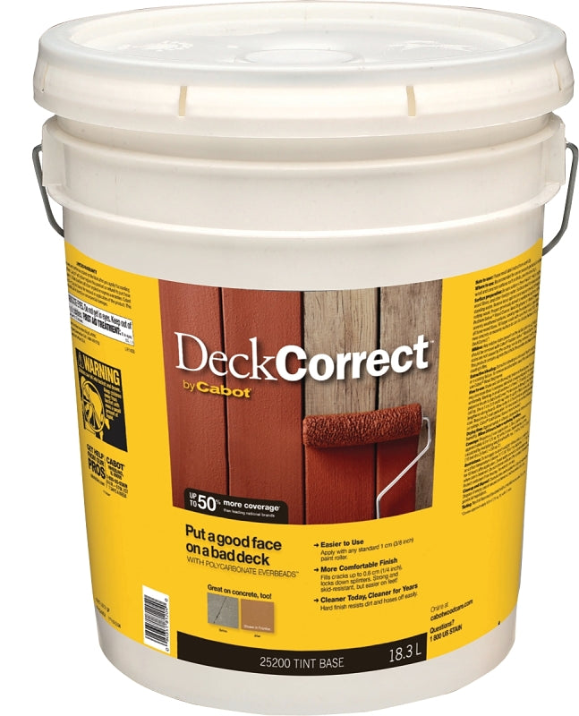 Deck Correct 25200 Series 142.0025200.008 Deck Stain, Tint Base, Liquid, 5 gal, Pail