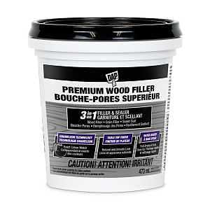 DAP 7079874889 3-in-1 Premium Wood Filler, Paste, White, 473 mL