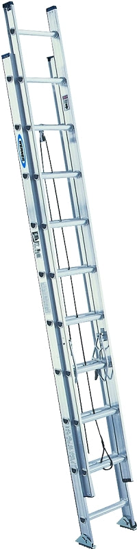 Werner D1540-2 Extension Ladder, 37 ft H Reach, 300 lb, Aluminum
