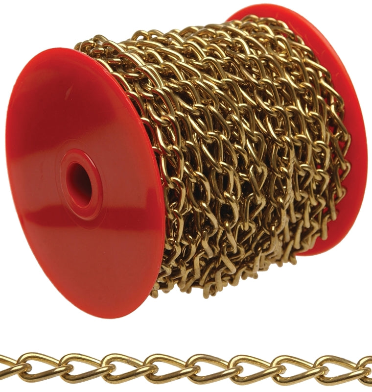 Campbell 0719027 Twist Chain, 90, 82 ft L, 5 lb Working Load, Nickel