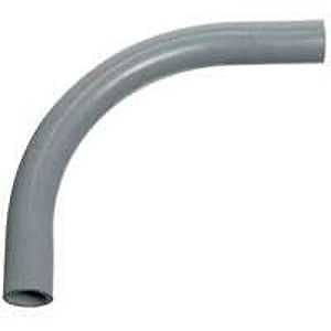 Carlon UB9FJ Conduit Elbow, 90 deg Angle, 2 in Plain End, PVC, Gray