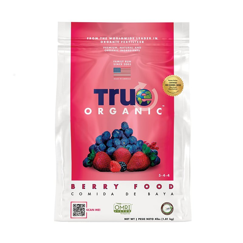 True ORGANIC R0011 Berry Food, 4 lb Bag, 5-4-4 N-P-K Ratio