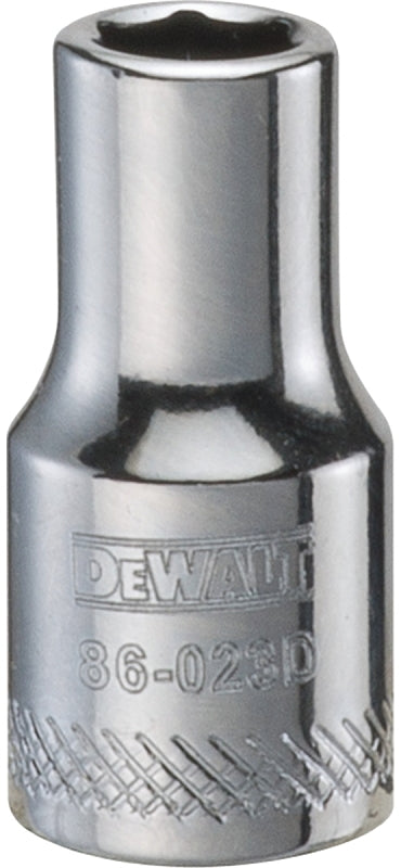 DeWALT DWMT86023OSP Hand Socket, 7/32 in Socket, 1/4 in Drive, 6-Point, Vanadium Steel, Polished Chrome