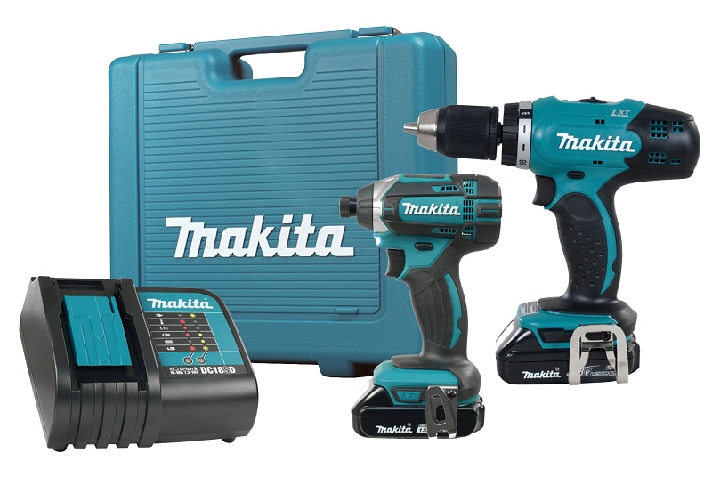 Makita DLX2141SY Power Tool Combination Kit, Battery Included, 18 V, 2-Tool, Lithium-Ion Battery