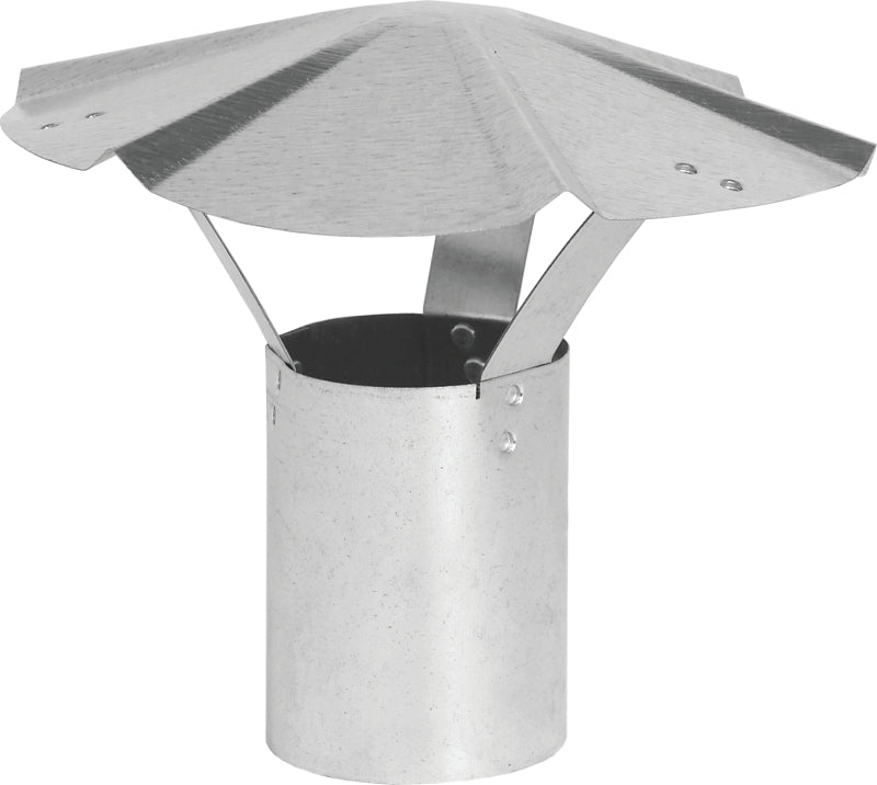 Imperial GV0589 Rain Cap, 6 in Dia, Galvanized Steel