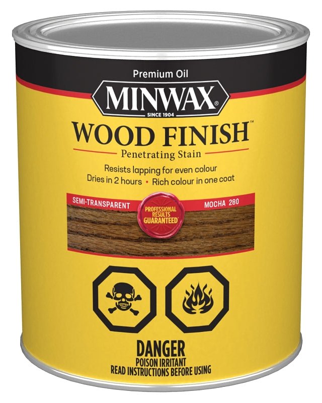 Minwax 700194444 Interior Wood Stain, Mocha, Liquid, 1 qt