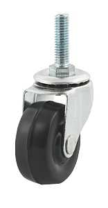 Dh Casters C-L20T2RS Swivel Caster, 2 in Dia Wheel, 13/16 in W Wheel, Rubber Wheel, 77 lb