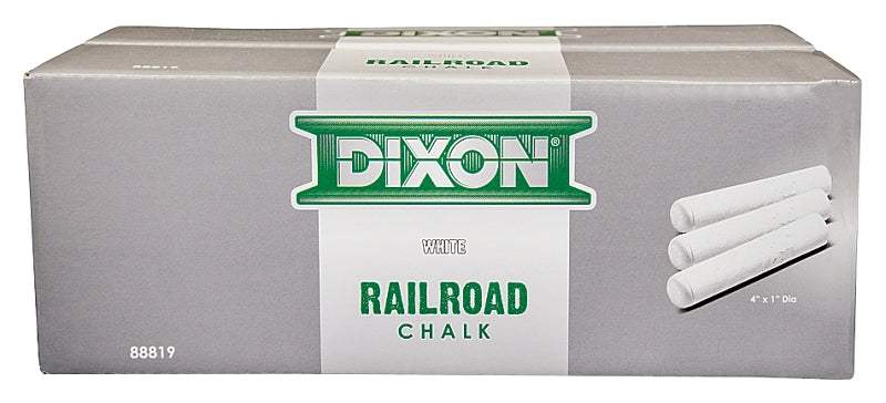 Dixon Ticonderoga 88819 Tapered Round Railroad Chalk, White, Temporary