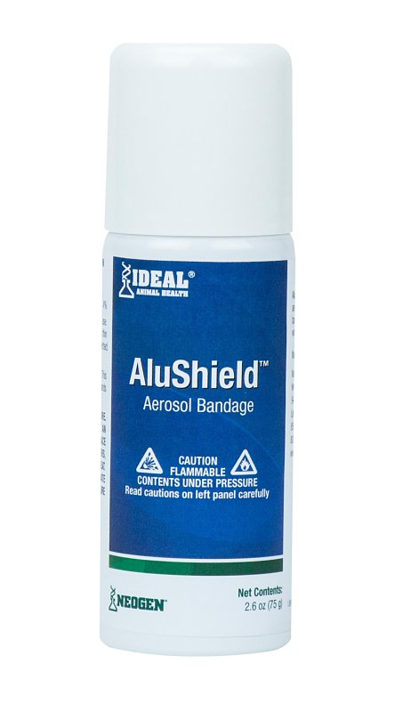 Neogen AluShield 79100C Aerosol Bandage, Liquid, Oily Gray, 75 g, Aerosol Can