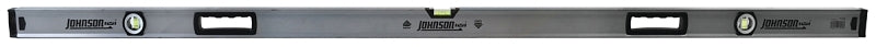 Johnson 1741-7200 Box Level, 72 in L, 3-Vial, Non-Magnetic, Aluminum, Yellow