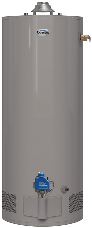 Richmond Essential Series 6G40S-34F3 Gas Water Heater, Natural Gas, 40 gal Tank, 65 gph, 34000 Btu/hr BTU