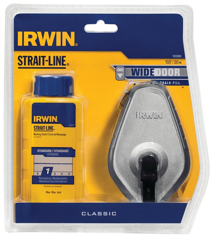 Irwin 1932880 Chalk Reel, 100 ft L Line, 3.5:1 Gear Ratio