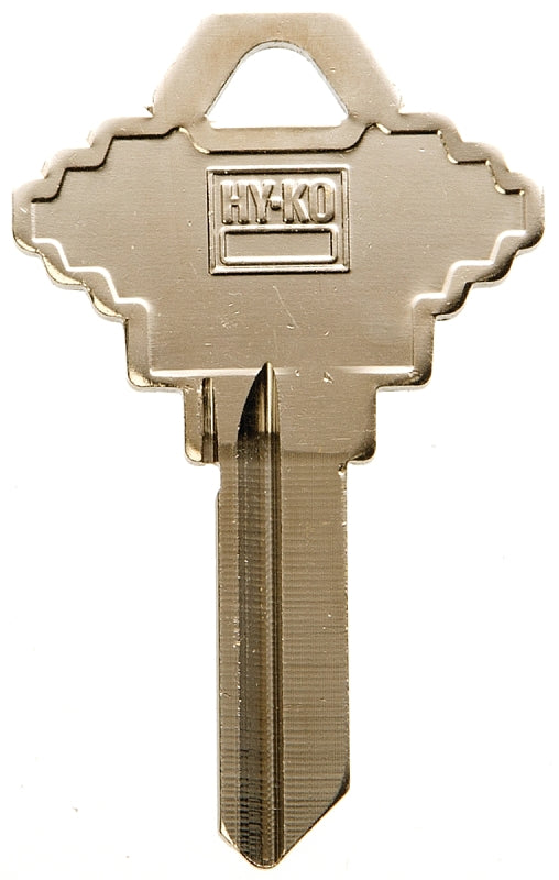 Hy-Ko 11005SC1XL Key Blank with XL Head, Brass, Nickel, For: Schlage Cabinet, House Locks and Padlocks