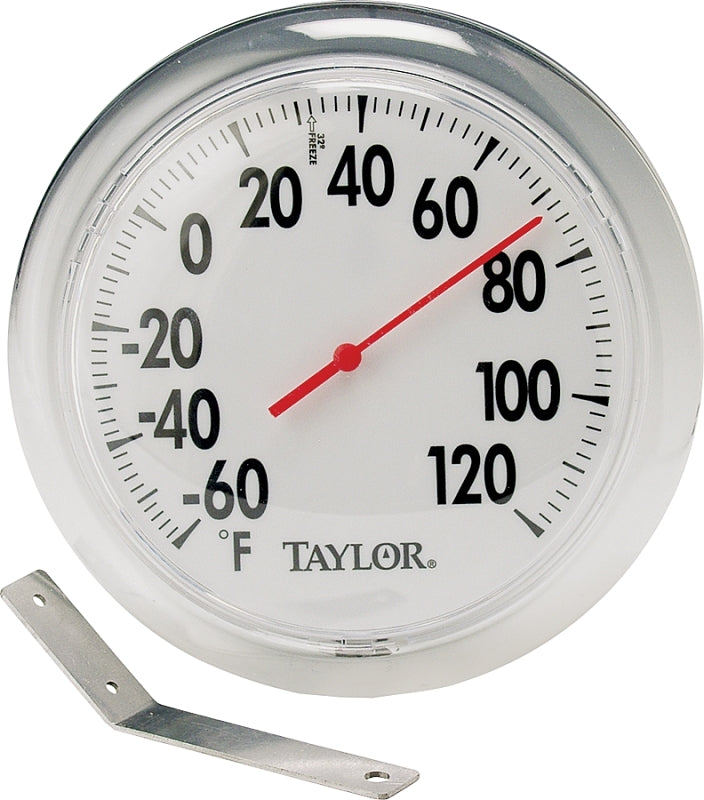 Taylor 5630 Thermometer, 6 in Display, -60 to 120 deg F, Metal Casing, Multi-Color Casing