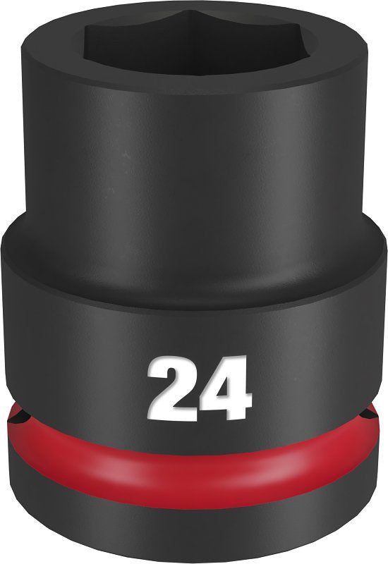 Milwaukee SHOCKWAVE Impact Duty Series 49-66-6365 Shallow Impact Socket, 27 mm Socket, 3/4 in Drive, Square Drive