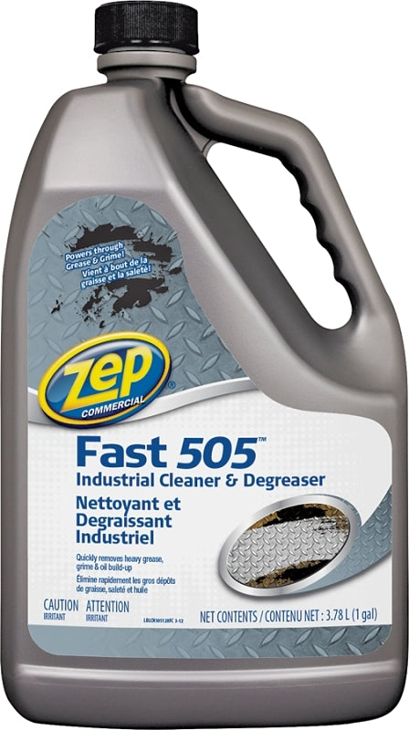 Zep CN505128 Cleaner and Degreaser, 128 oz, Liquid, Lemon, Light Yellow