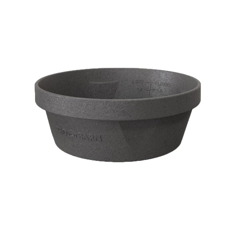 Red Barn 5600105 Flexible Feed Pan, 0.5 gal, Rubber, Black