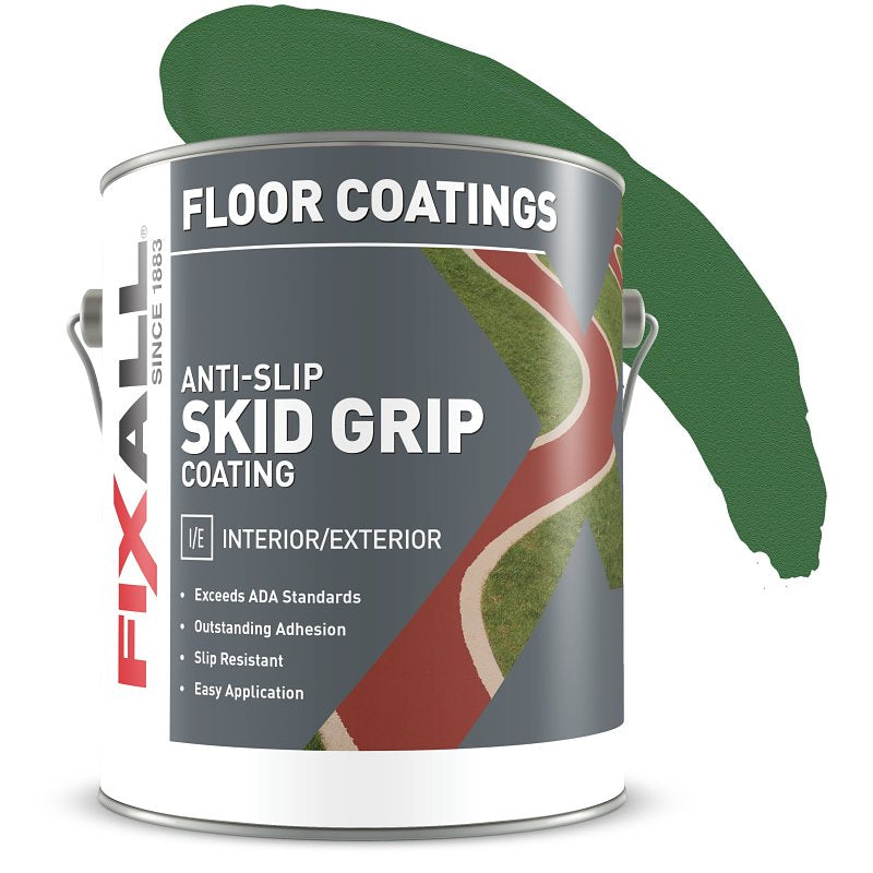 FixALL Skid Grip Series F06555-1-E Anti-Slip Coating, Flat, Emerald, 1 gal